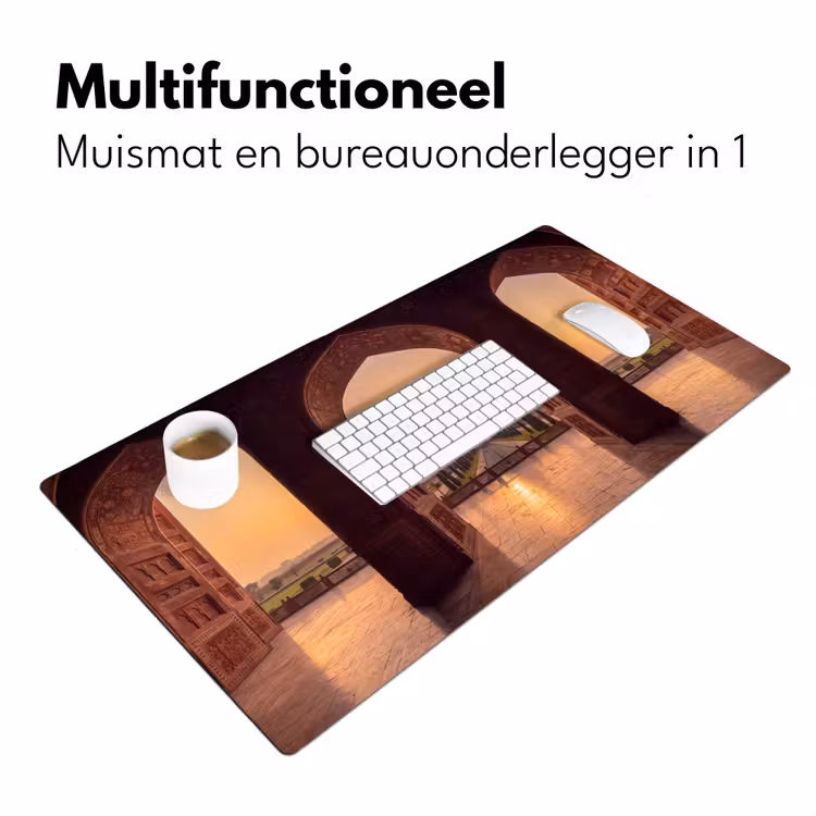 Bureau onderlegger - Monument - Zonsondergang - Goud — 7