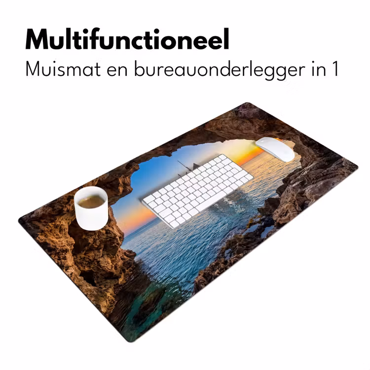 Bureau onderlegger - Zeilboot - Zonsondergang - Zee — 7