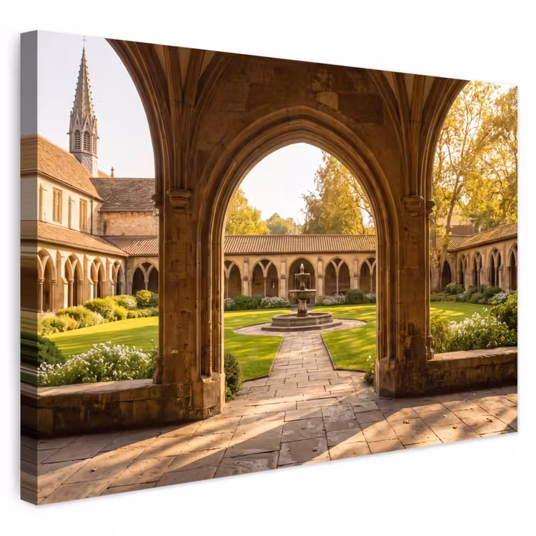 Buiten canvas - Architectuur - Tuin - Fontein — 1