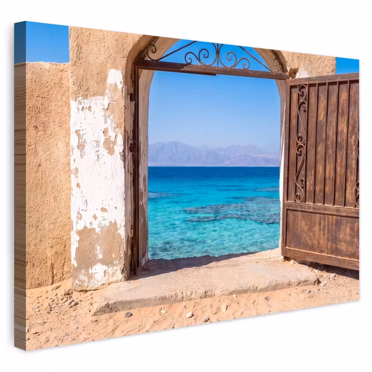 Buiten canvas - Poort - Zee - Natuur — 1