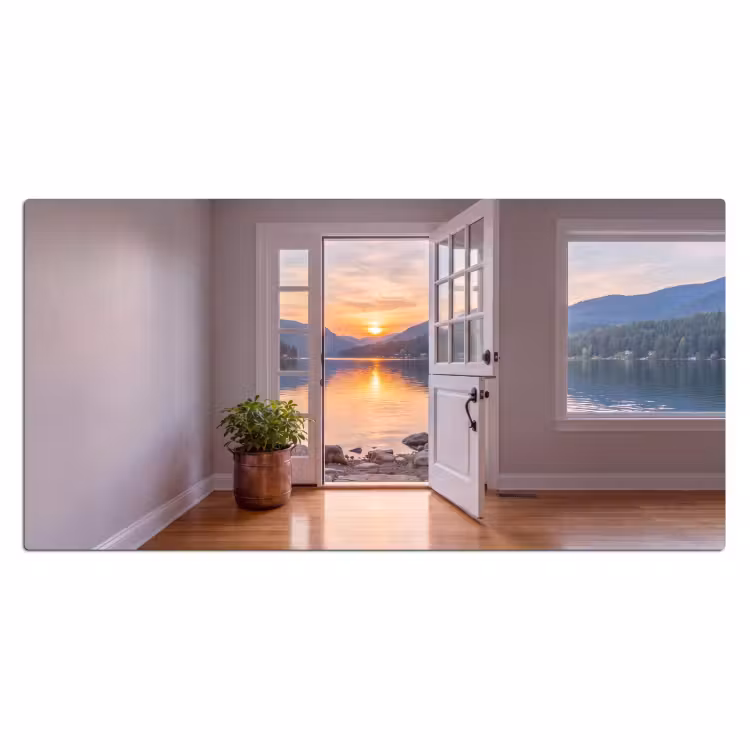 Bureau onderlegger - Meer - Zonsondergang - Natuur — 2