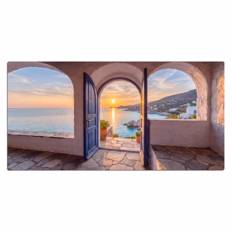 Bureau onderlegger - Open deur - Zee — 2