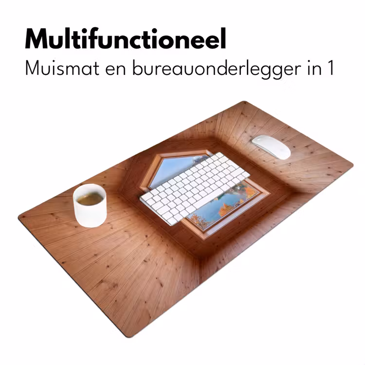 Bureau onderlegger - Uitzicht - Fjord - Herfst — 7
