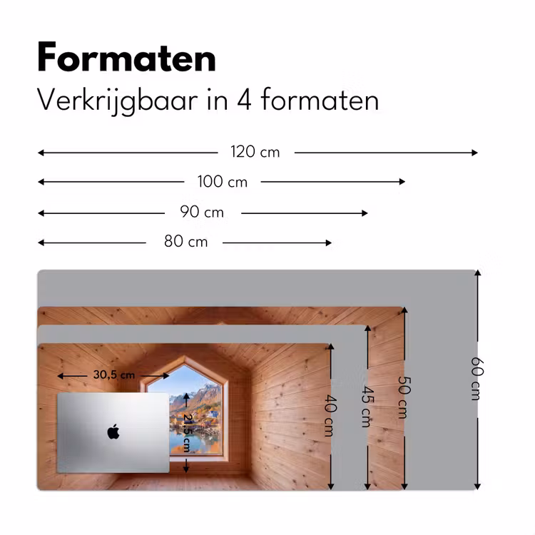 Bureau onderlegger - Uitzicht - Fjord - Herfst — 8