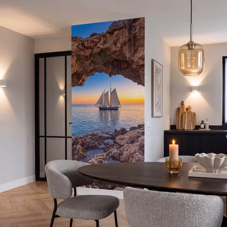 Behang - Zeilboot - Zonsondergang - Zee — 5