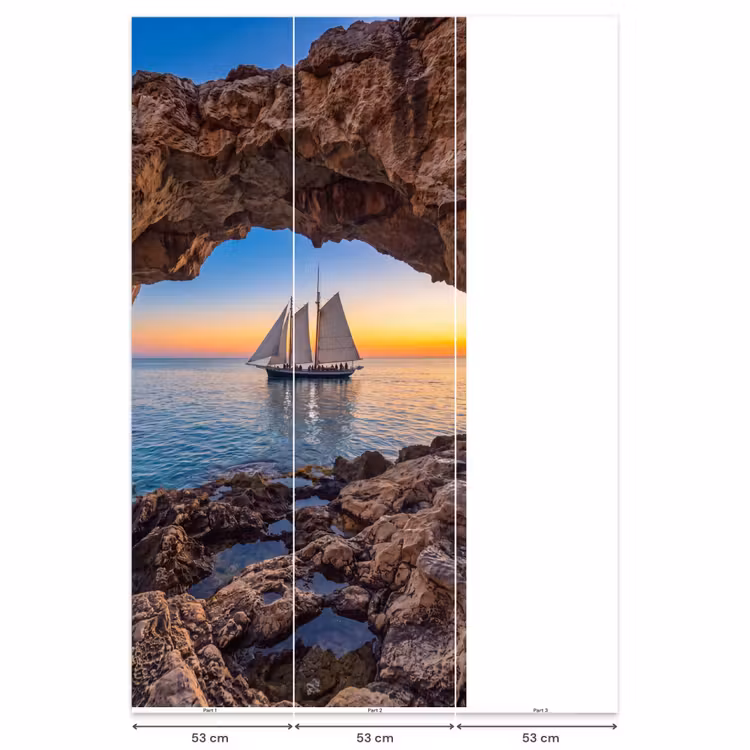 Behang - Zeilboot - Zonsondergang - Zee — 6