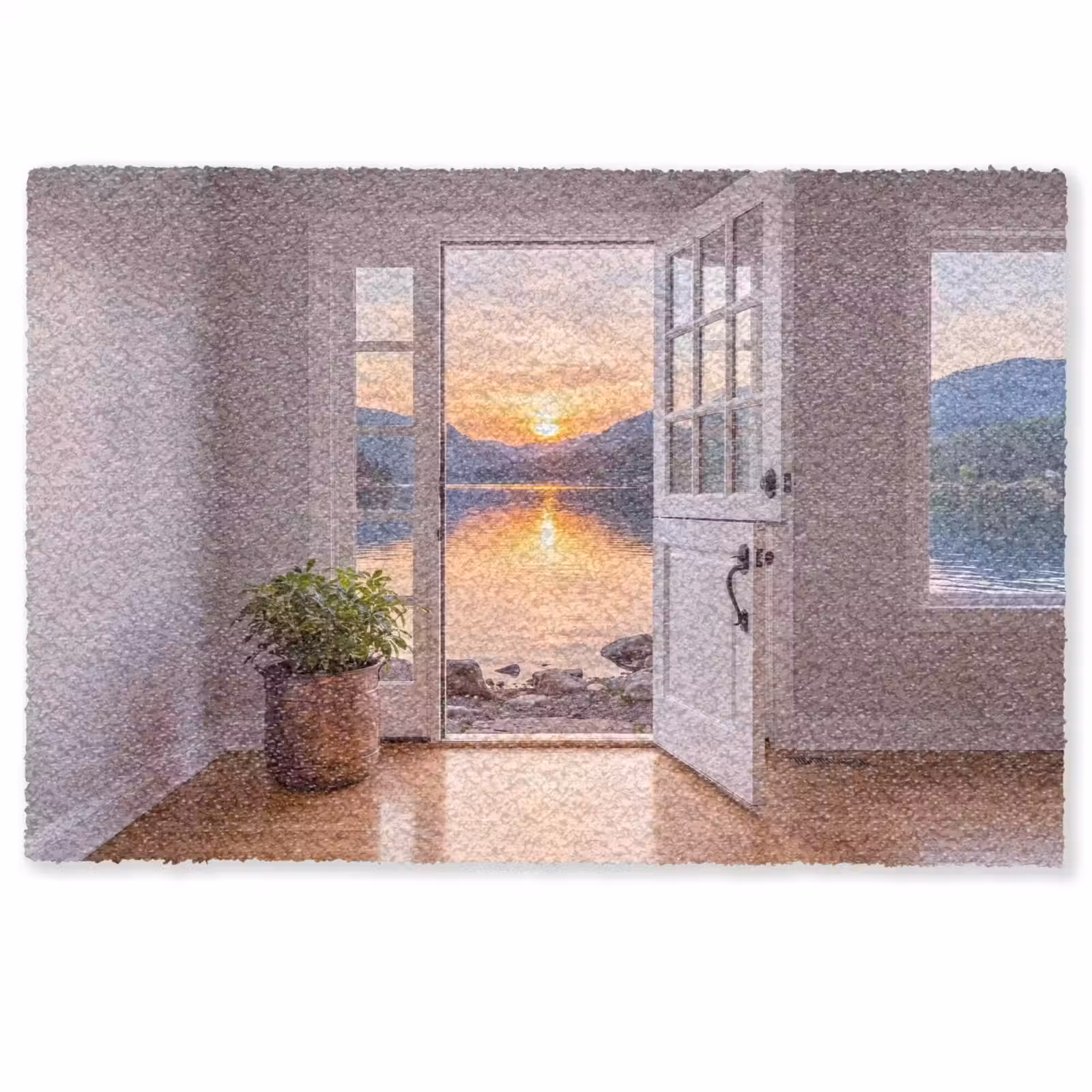 Deurmat - Meer - Zonsondergang - Natuur — 1