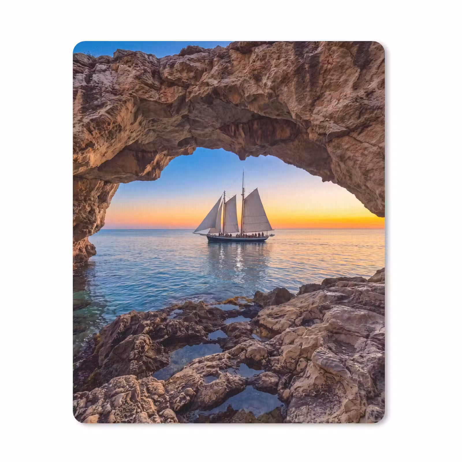 Muismat - Zeilboot - Zonsondergang - Zee — 1