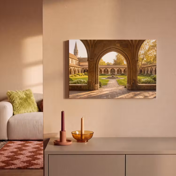 Canvas schilderij - Architectuur - Tuin - Fontein — 1