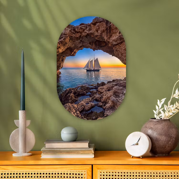 Muurovaal - Zeilboot - Zonsondergang - Zee — 2