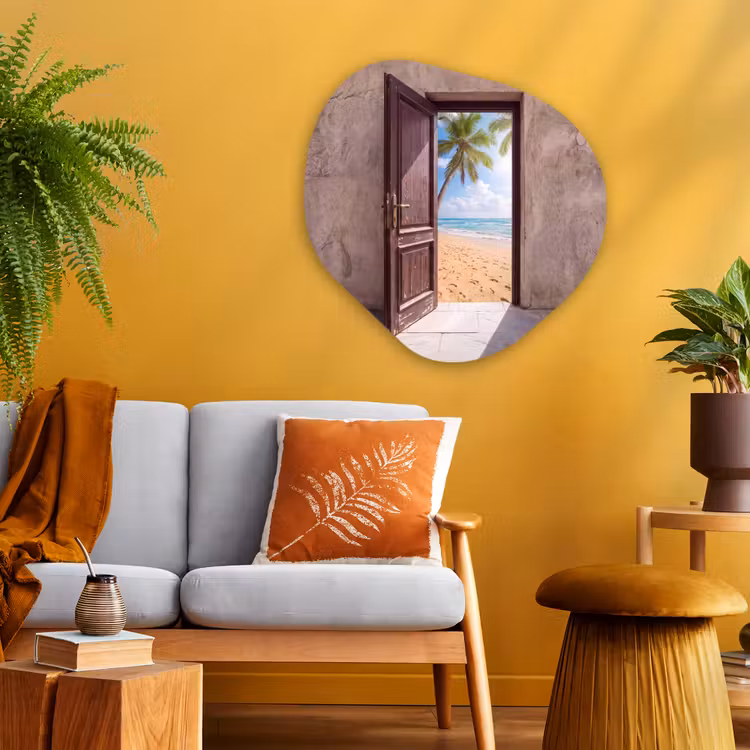 Organisch schilderij glas - Deur - Zee - Zomer — 3