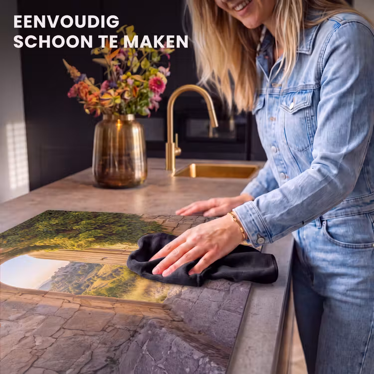 Inductiebeschermer & spatscherm (2in1) - Architectuur - Landschap - Zonlicht — 5