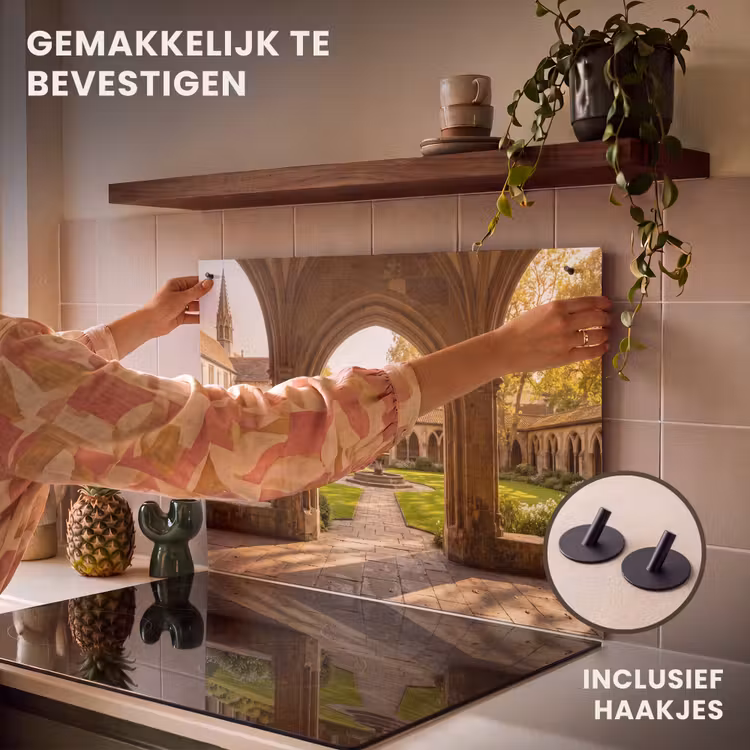 Inductiebeschermer & spatscherm (2in1) - Architectuur - Tuin - Fontein — 7