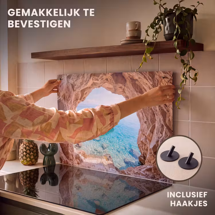 Inductiebeschermer & spatscherm (2in1) - Grot - Zee - Boten — 7