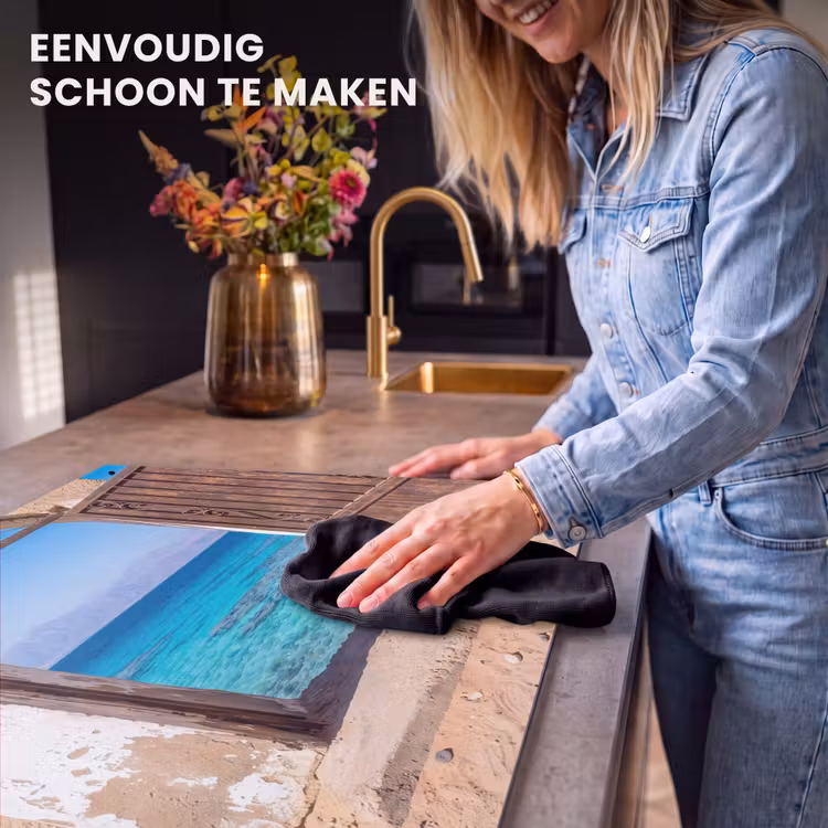 Inductiebeschermer & spatscherm (2in1) - Poort - Zee - Natuur — 5