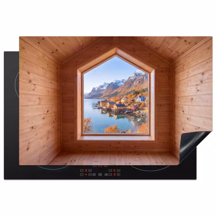 Inductiebeschermer - Uitzicht - Fjord - Herfst β 1