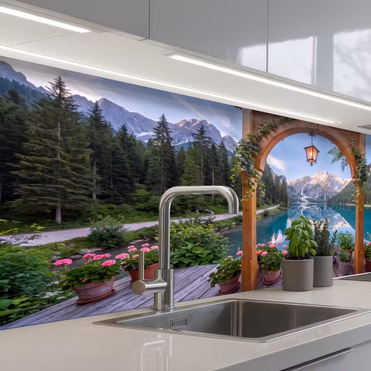 Keuken achterwand - Meer - Bergen - Natuur — 2