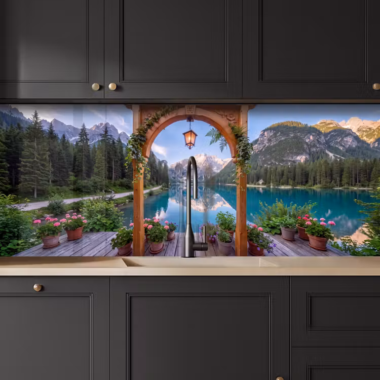 Keuken achterwand - Meer - Bergen - Natuur — 6