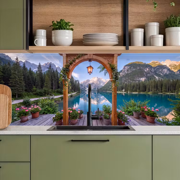 Keuken achterwand - Meer - Bergen - Natuur — 8