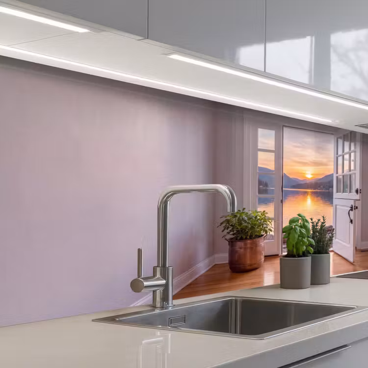 Keuken achterwand - Meer - Zonsondergang - Natuur — 2