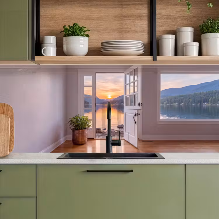 Keuken achterwand - Meer - Zonsondergang - Natuur — 8