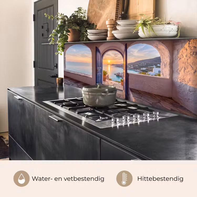 Keuken achterwand - Open deur - Zee — 5