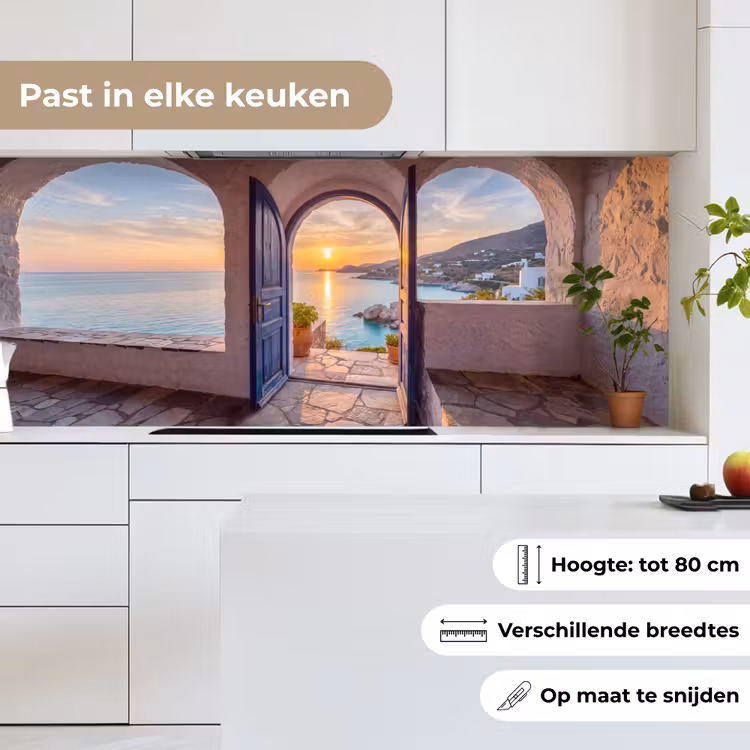 Keuken achterwand - Open deur - Zee — 7