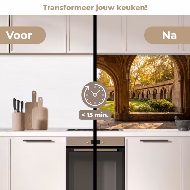 Keuken achterwand - Architectuur - Tuin - Fontein — 3