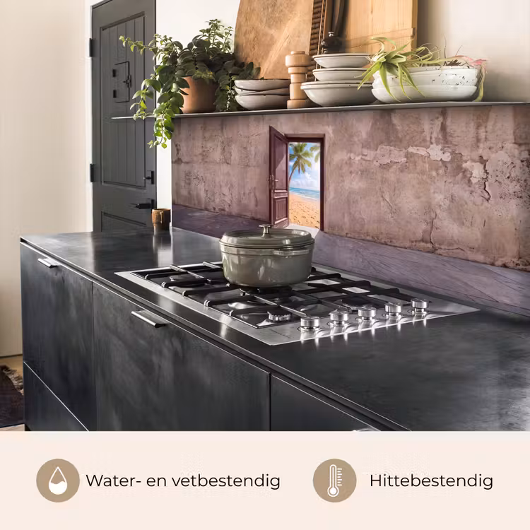 Keuken achterwand - Deur - Zee - Zomer — 5