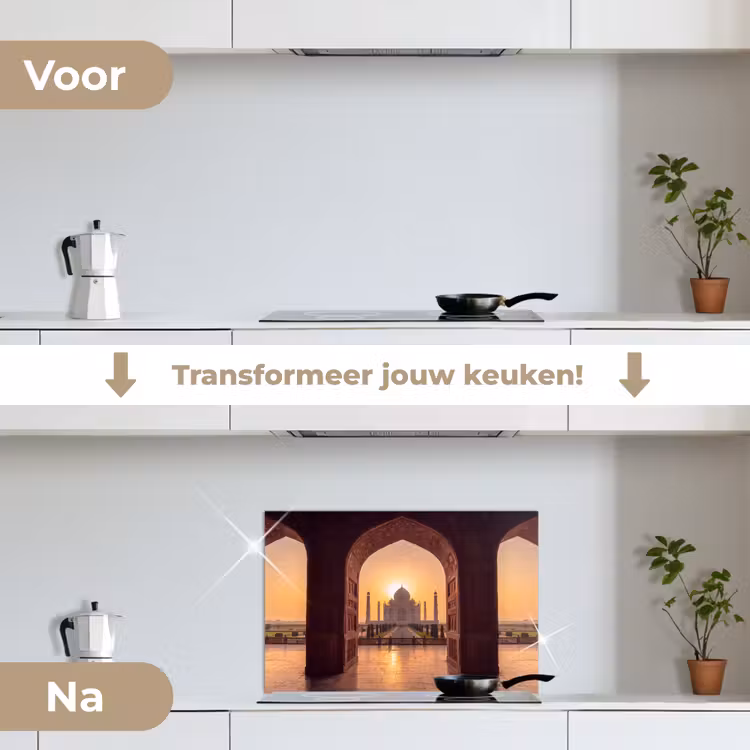 Keuken achterwand - Monument - Zonsondergang - Goud — 3