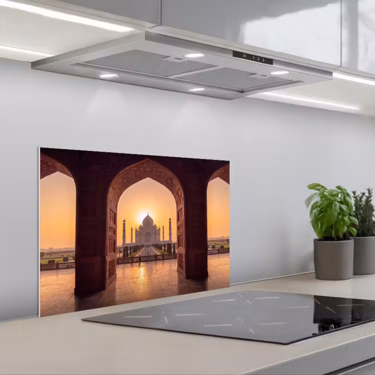 Keuken achterwand - Monument - Zonsondergang - Goud — 5