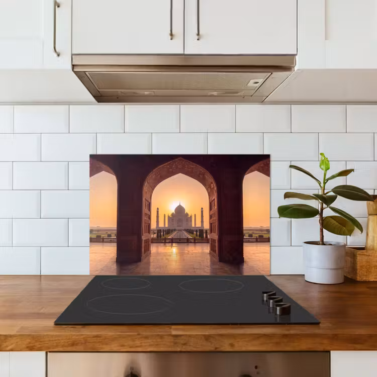 Keuken achterwand - Monument - Zonsondergang - Goud — 6
