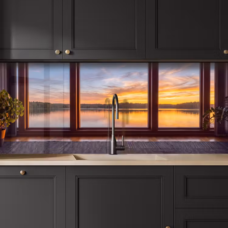 Keuken achterwand - Raam - Meer - Natuur — 6