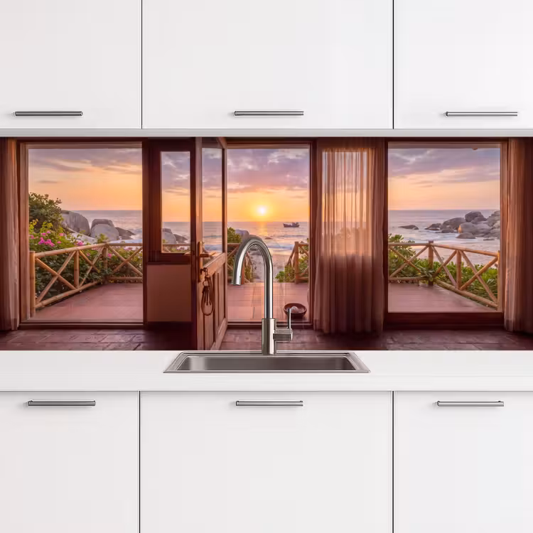 Keuken achterwand - Strand - Zonsondergang - Natuur — 4