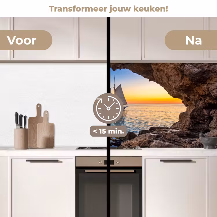 Keuken achterwand - Zeilboot - Zonsondergang - Zee — 3