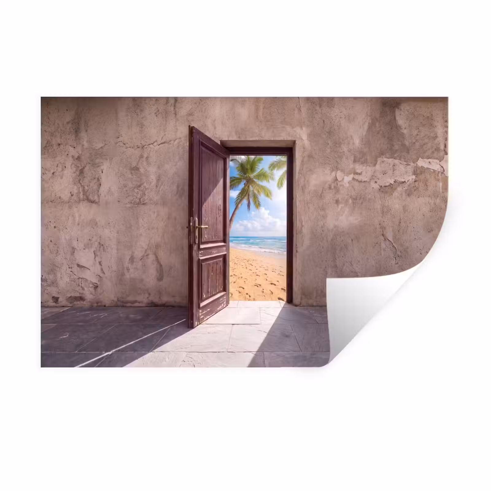 Muursticker - Deur - Zee - Zomer — 1