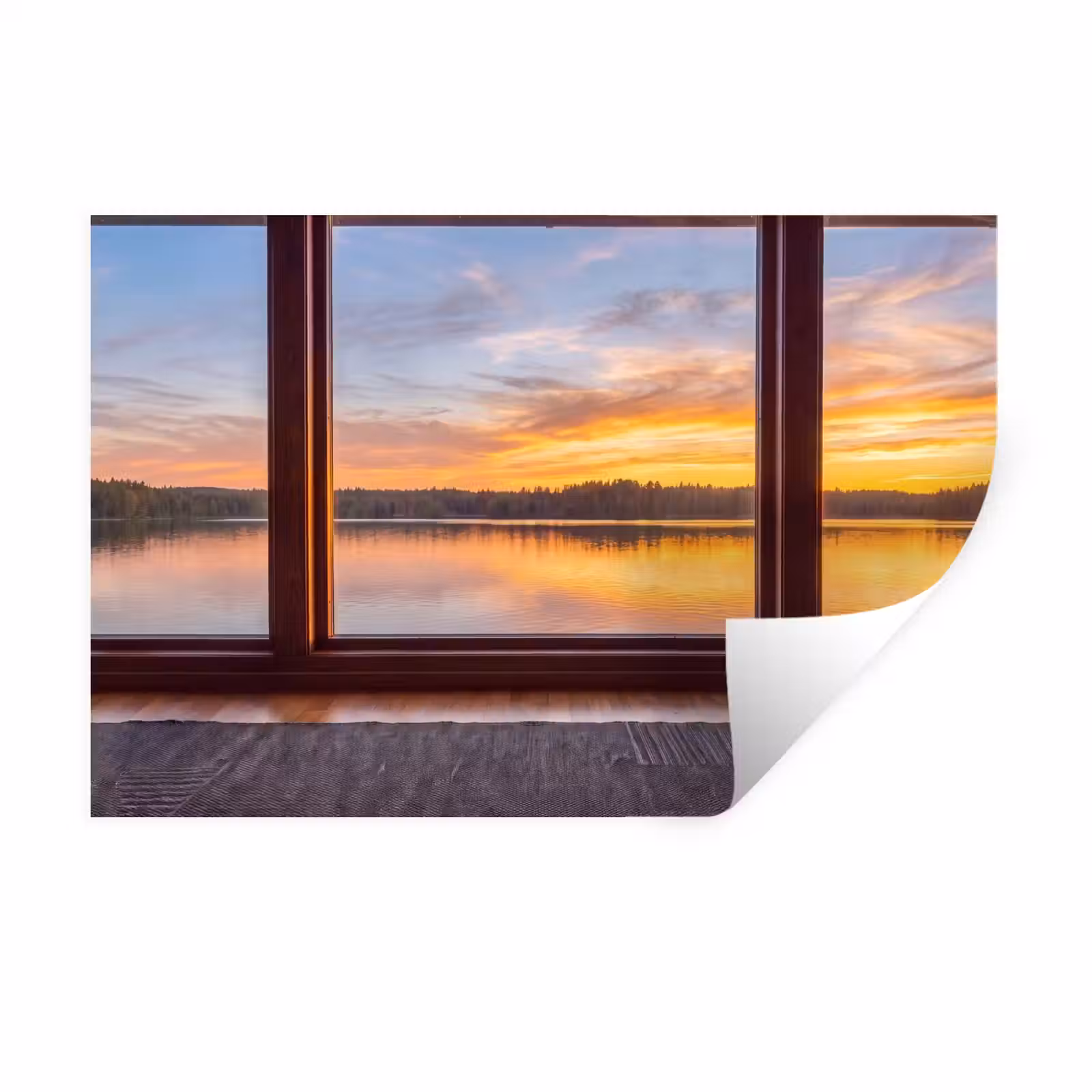 Muursticker - Raam - Meer - Natuur — 1