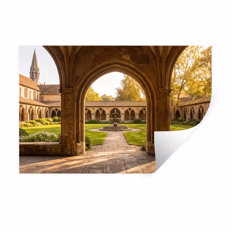 Muursticker - Architectuur - Tuin - Fontein — 1