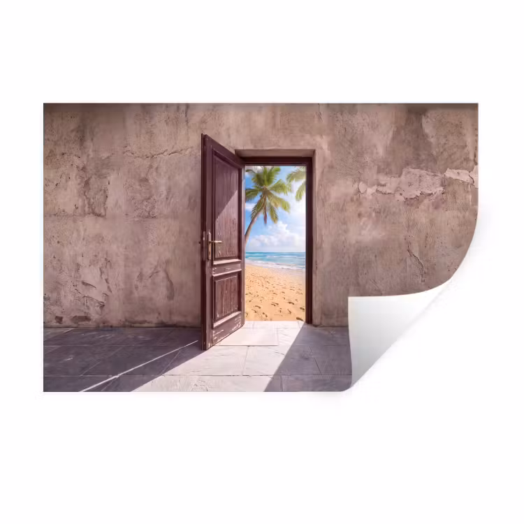 Muursticker - Deur - Zee - Zomer — 1