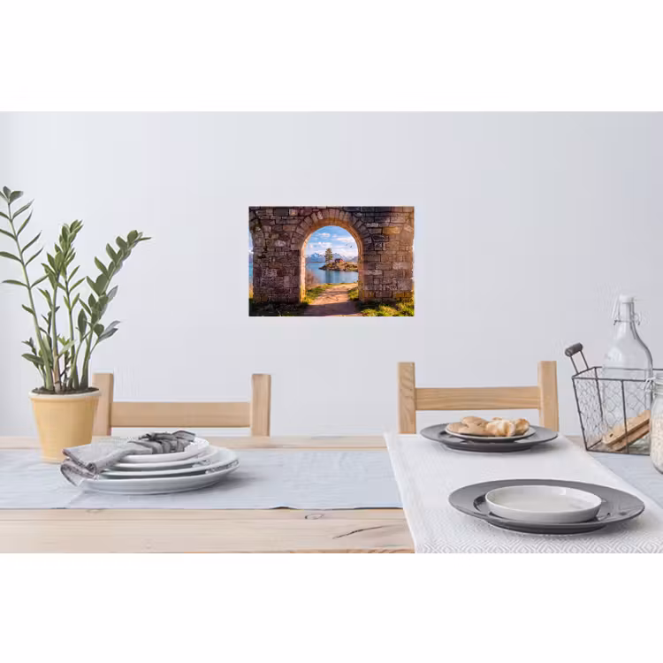 Muursticker - Huis - Meer - Bergen — 3