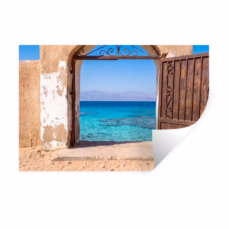 Muursticker - Poort - Zee - Natuur — 1