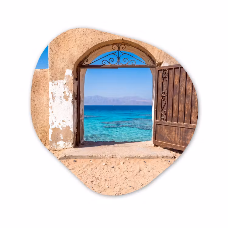 Organisch schilderij forex - Poort - Zee - Natuur — 1