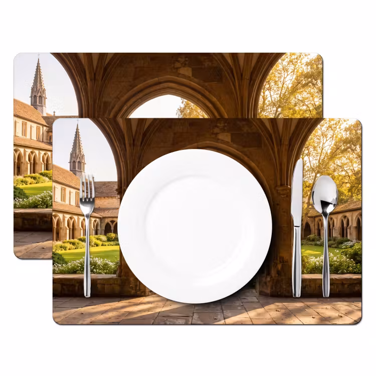 Placemat - 6 stuks - Architectuur - Tuin - Fontein — 2