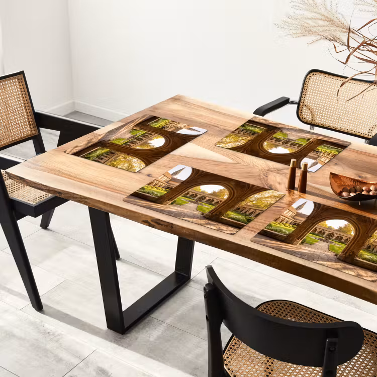 Placemat - 6 stuks - Architectuur - Tuin - Fontein — 3