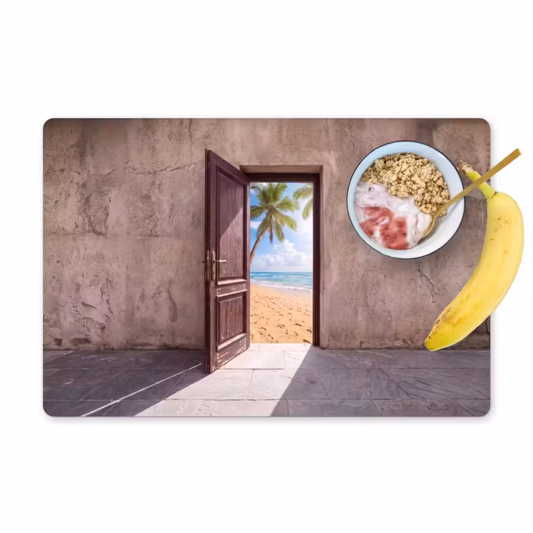 Placemat - 6 stuks - Deur - Zee - Zomer — 1
