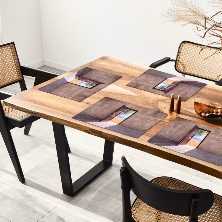 Placemat - 6 stuks - Deur - Zee - Zomer — 3