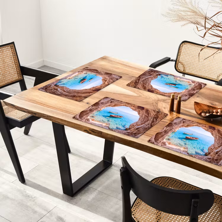 Placemat - 6 stuks - Grot - Zee - Boten — 3