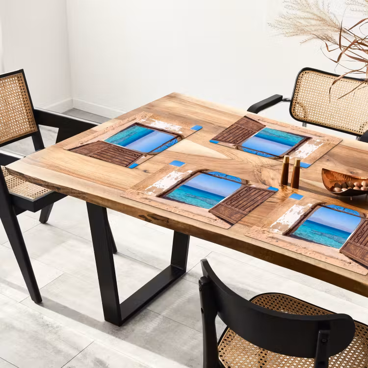 Placemat - 6 stuks - Poort - Zee - Natuur — 3
