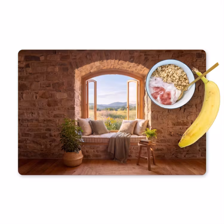 Placemat - 6 stuks - Vensterbank - Uitzicht - Natuur — 1