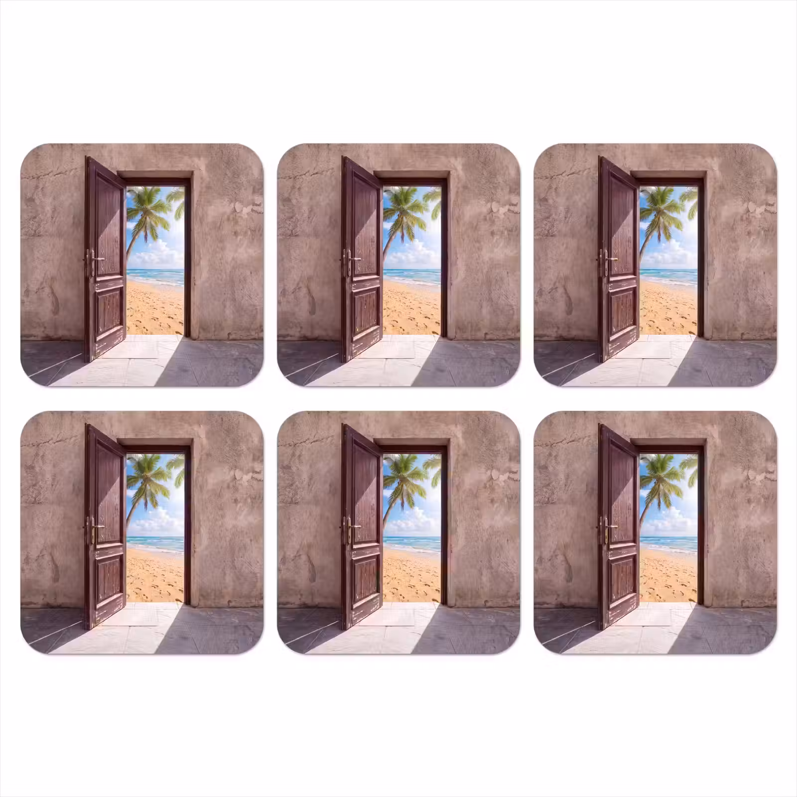 Onderzetter - Deur - Zee - Zomer — 1